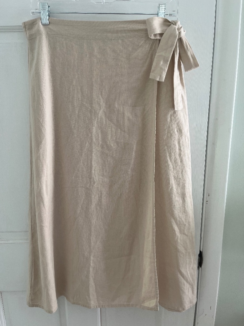 Peace Love World Boheme Linen Blend Wrap Skirt Small Petite